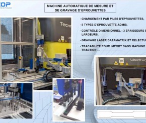 Machine automatique de mesure et de gravage d'éprouvette